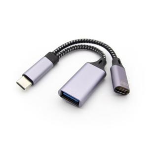 HDTOP USB C타입 TO 연장 보조전원 OTG 젠더 14CM HT-I15