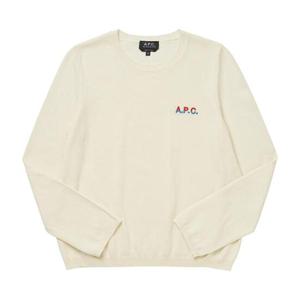 아페쎄 니트 COGUQ F23215 TAW ECRU ROUGE 알반 투톤 로고 여성니트 당일발송