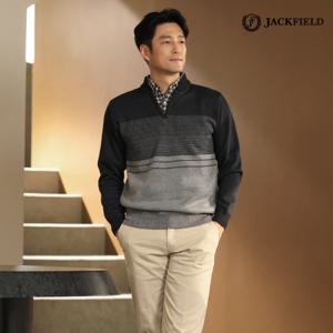 [잭필드]윈트 스웨터본딩 레이어드셔츠 B패키지 네이비