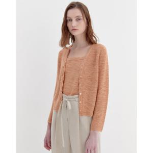아떼 바네사브루노 24SS BEST 스테디셀러오렌지 멜란지 린넨혼방 가디건 WVSW4B767O1