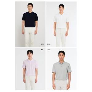 [앤드지]남성)여름  메쉬 원단감 레이온 혼방 캐주얼 반팔 니트 4종 1택 BZE2ET1204