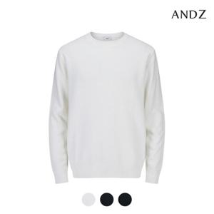 [앤드지][앤드지] 잔조직 라운드넥 베이직 니트_BZD3ER1101