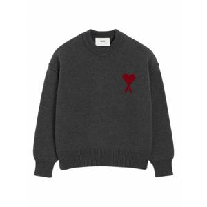 [AMI] 라프리마 남성 스웨터 UKS838 018084 Grey/red /10
