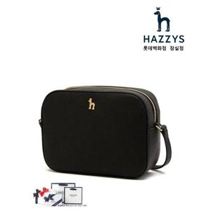 [헤지스ACC][선물포장] HIWA3F180.BK_여성 블랙 가죽 큐빅 퍼피 카메라백