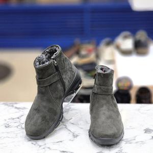 [허시파피]여성 스웨이드 논슬립 퍼 앵클부츠 5CM 3FN605