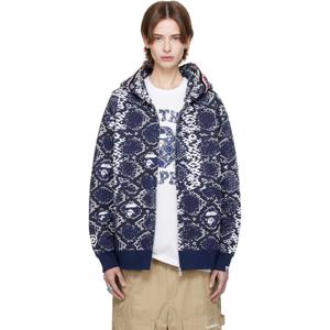 BAPE 후드 SSENSE 익스클루시브 블루 샤크 후디 251546F097000