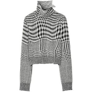 버버리 Black Houndstooth Jacquard Sweater 8080885 TP719826096