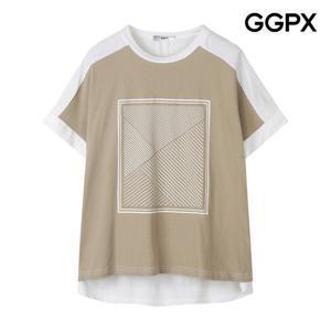 GGPX  프레임 라인 언발 티셔츠 (GP7TS029F)