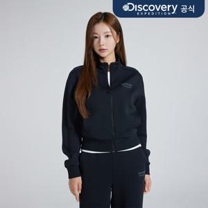 [무료반품] 디스커버리 여성 크롭 트레이닝 하이넥형 자켓 (BLACK) DWTR42044-BKS