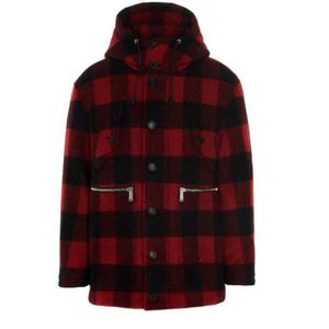 Dsquared2 체크 싱글 브레스티드 버튼 코트 S74AM1186S54010 001F TP934824361