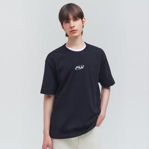 [휠라]면혼방 스몰로고 반팔티 (FS2RSG2109X_BLK)