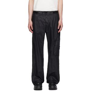 25 FW 스톤아일랜드 남성 블랙 오가닉 룩 나일론 파나마 TC 카고 팬츠 251828M188006