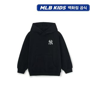 MLB키즈 BASIC 스몰로고 후드티셔츠 (7AHDB015450BKS)
