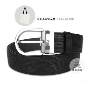 [몽블랑 브랜드쇼핑백 제공] 남성 자유컷팅식 홀스슈 양면벨트 131172