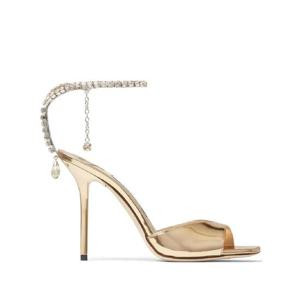 25 FW 지미추 새다 샌들 100mm SAEDASANDAL100BAQGOLDCRYSTALHONEY TP441963449