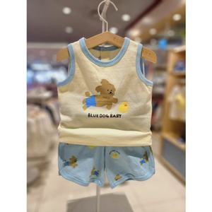 블루독베이비[hu] 25.SS (YE)스윔도기민소매상하세트 45370-672-11 나시상하복 외출복 여름상하복  등원복