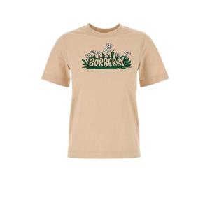 BURBERRY 스킨 핑크 코튼 티셔츠 8102402 C1789
