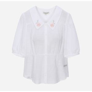 [써스데이아일랜드][여성]카라 자수 블라우스(T254MBL341W)
