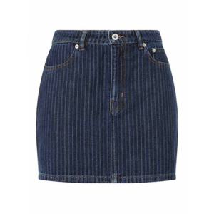 [KENZO] 라프리마 여성 니 Length 미디 Stripped 자카드 미니 스커트 FE62DJ2806F2DD Blue /8