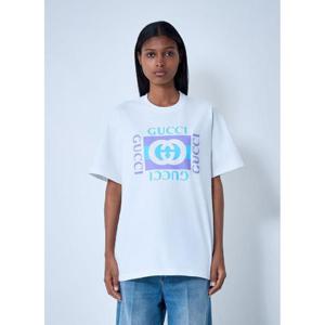 25 FW 구찌 여성 로고 모티프 티셔츠 guc0261117wht