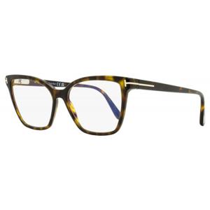 톰포드 여성용 블루 블록 안경 TF5812B 052 다크 하바나 53mm 052
