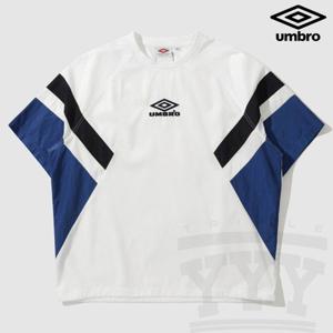 [엄브로] HBL OG 컬러블록 반팔 우븐 피스테 UP221CWT51 SCW