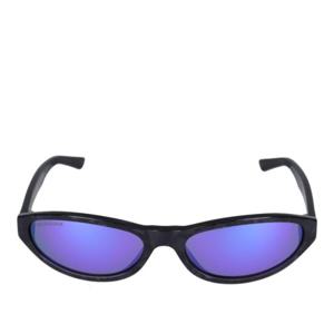 발렌시아가 블랙 프레임 블루 미러 오벌 선글라스 BB0007S 011