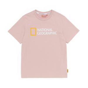 내셔널지오그래픽키즈 K225UTS920 네오디 빅로고 반팔 티셔츠 SILVER PINK
