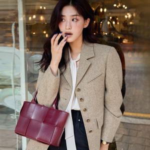 [올리브데올리브]울 블렌드 싱글 테일러드 체크 자켓 OW4WJ952