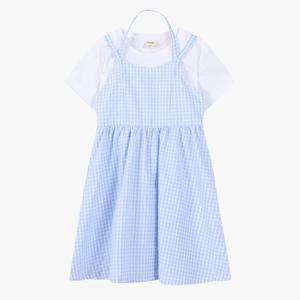 [치크(키즈)]크롭 레이어드티+원피스 SET CKRT2545G