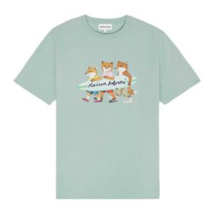 메종키츠네 서핑 폭스 반팔 티셔츠 씨폼블루 MM00120KJ0118 P417