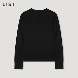 [리스트] 소프트 래글런 브이넥 풀오버_TSKPON82560_BK