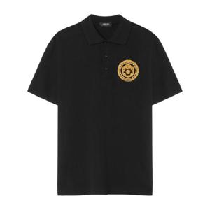 베르사체 체인 크레스트 자수 폴로 셔츠 10139061A13413