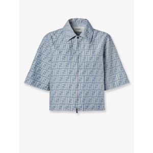 [FENDI] 라프리마 여성 셔츠 FF 코튼 앤 린넨 shirt/jacket FLF790 ASMFF1SAT OCEAN25 /12