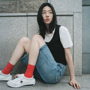 [데상트공식] 크론 레이서 블랙 화이트(SQ313LCR71)