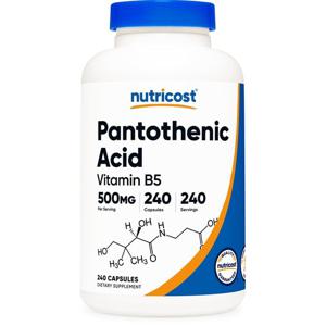 뉴트리코스트  판토텐산-비타민  B5  500mg  240캡슐