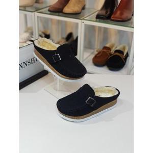 한슈 세이브존07 털안감 버클 블로퍼 3cm HS112ujn