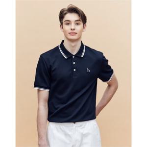헤지스남성 더블 팁 배색 카라 반팔 티셔츠 HZTS5B437N3