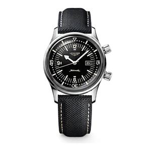 론진 다이버 L3.374.4.50.0 가죽 시계 36mm