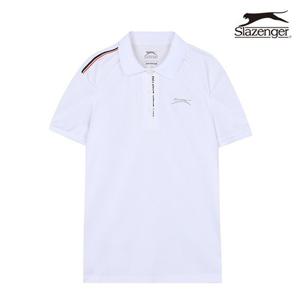 [슬레진저]여성 플라켓배색 폴로 티셔츠 (화이트) S22WK7360-WH