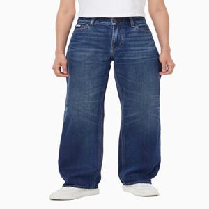 여성 시그니처 90 s 스트레이트 다크 블루 청바지 47D728G-YY9 47D728GYY9