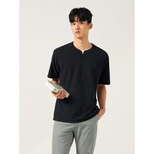 [빈폴] 메쉬 슬릿넥 반소매 티셔츠  블랙 (BC5742C025)