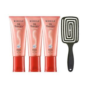 실크테라피 하이드로 피니셔 헤어 크림 150ml x3 + 브러쉬