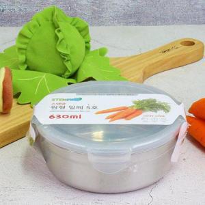 갤러리아_스텐맘 원형 5호 630ml 스텐 반찬통