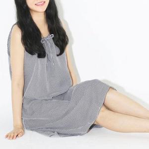 민소매 지지미원피스 여름잠옷 룸웨어 여성실내복 WA9CCF5