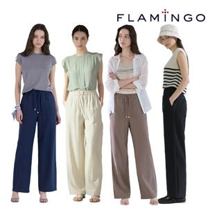[런칭가 79,900원][후라밍고] 25SS 크링클 인견 블렌딩 에어리 팬츠 4종