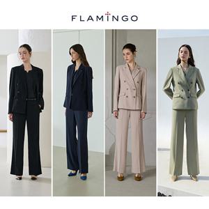 [후라밍고] 25SS 블링크 새틴 수트 셋업 4PCS (자켓+팬츠+블라우스+벨트)
