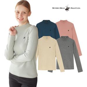[비버리힐스폴로클럽]여성 데일리 비스코스 하프넥 니트