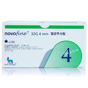 NovoFine 노보파인 멸균 주사침 32G 4mm 100입 인슐린 펜니들 당뇨 주사바늘