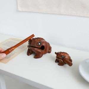 명상 두꺼비 목탁 나무 개구리 불교 용품 재물 개업 선물 (6size)